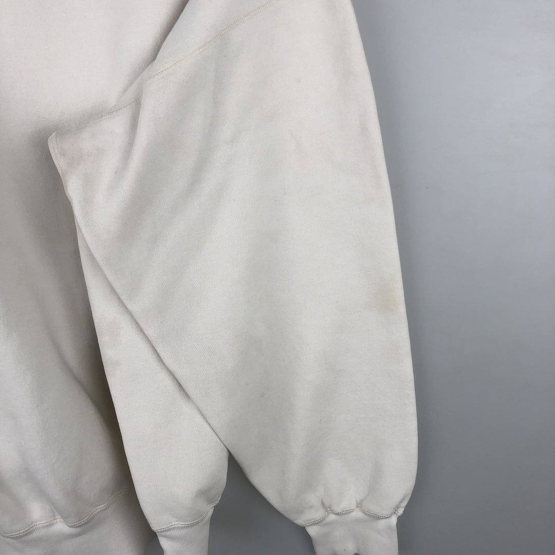 Ralph Lauren POLO by Ralph Lauren One Point Logo Sweatshirt Trainer Men's M size cotton white type Vintage Second Hand