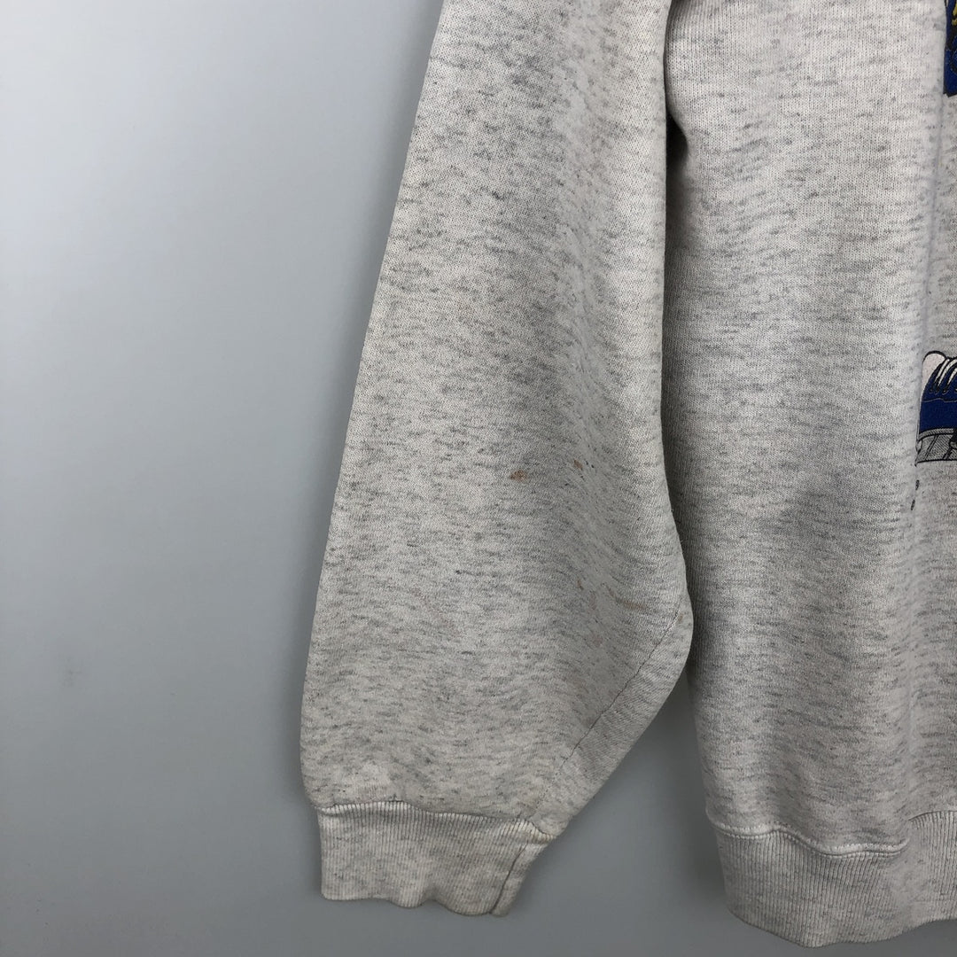 90'S Nutmeg NHL Buffalo Sabres College Character Sweatshirt, Made in USA, Men's Size L unclear gray type Vintage Second Hand