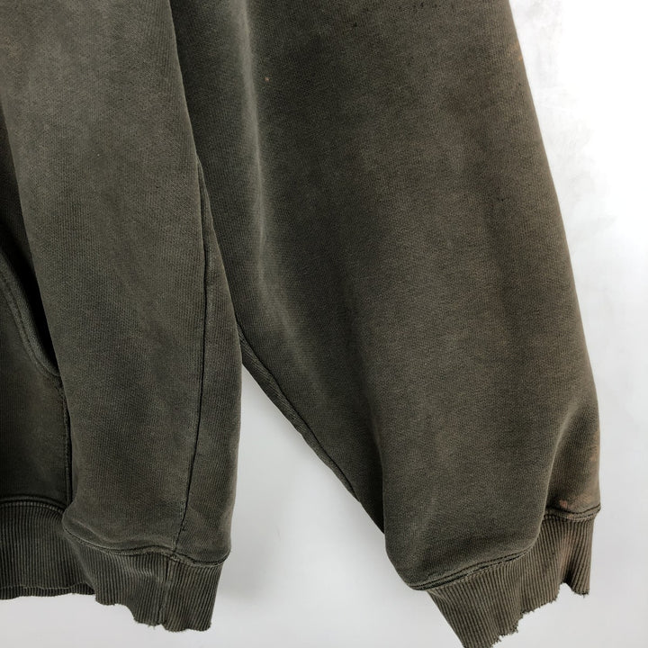 Carhartt Advertising Sweatshirt Pullover Hoodie, Men's XL cotton Khaki type Vintage Second Hand