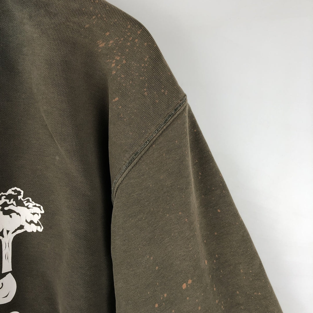 Carhartt Advertising Sweatshirt Pullover Hoodie, Men's XL cotton Khaki type Vintage Second Hand