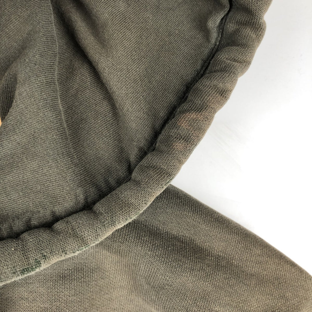 Carhartt Advertising Sweatshirt Pullover Hoodie, Men's XL cotton Khaki type Vintage Second Hand