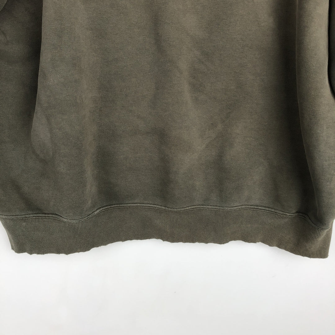 Carhartt Advertising Sweatshirt Pullover Hoodie, Men's XL cotton Khaki type Vintage Second Hand