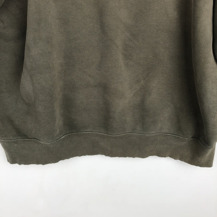 Carhartt Advertising Sweatshirt Pullover Hoodie, Men's XL cotton Khaki type Vintage Second Hand
