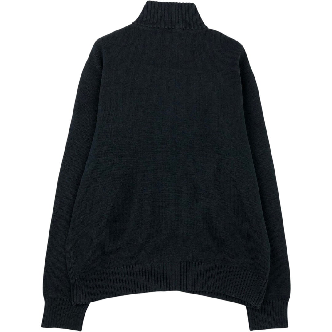 Ralph Lauren POLO by Ralph Lauren Driver's Knit Sweater, Men's L size cotton black type Vintage Second Hand