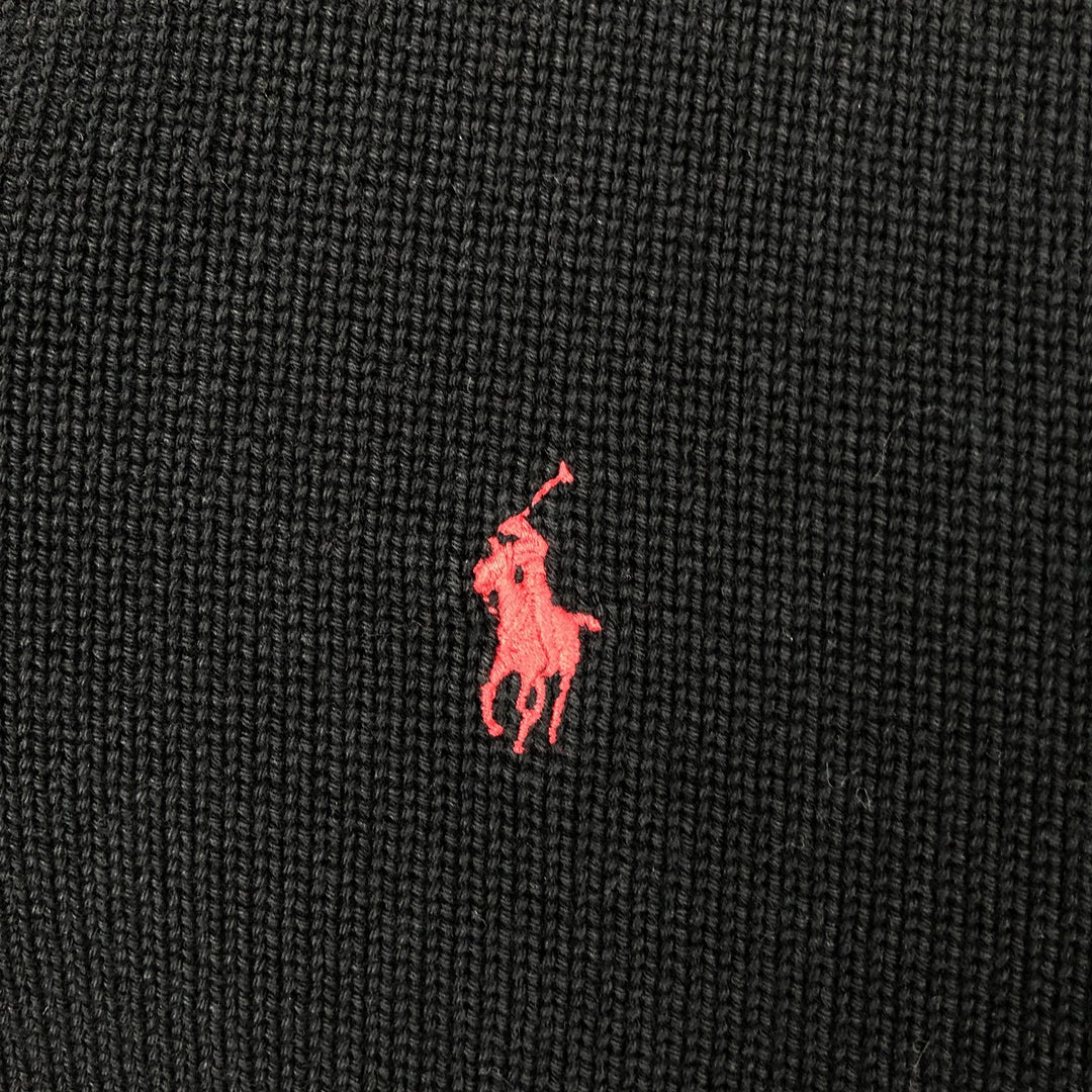 Ralph Lauren POLO by Ralph Lauren Driver's Knit Sweater, Men's L size cotton black type Vintage Second Hand