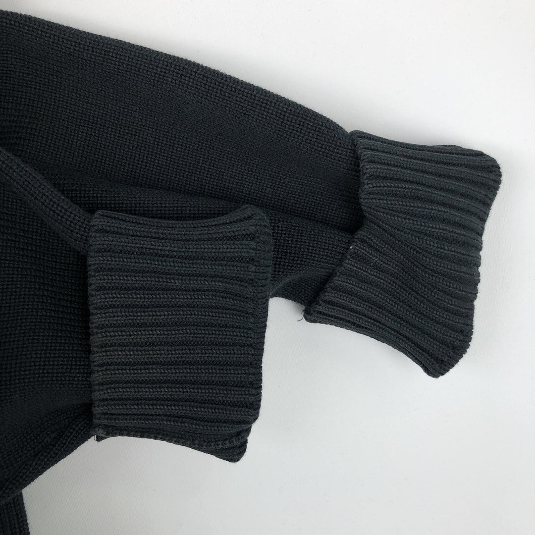 Ralph Lauren POLO by Ralph Lauren Driver's Knit Sweater, Men's L size cotton black type Vintage Second Hand