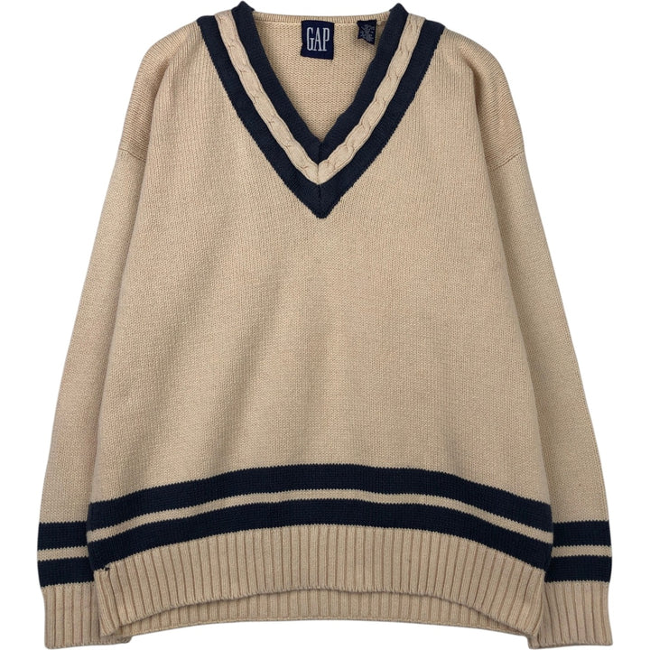 90'S GAP Old Gap Cardigan Sweater, Men's Size Medium, Vintage cotton ivory Vintage Second Hand