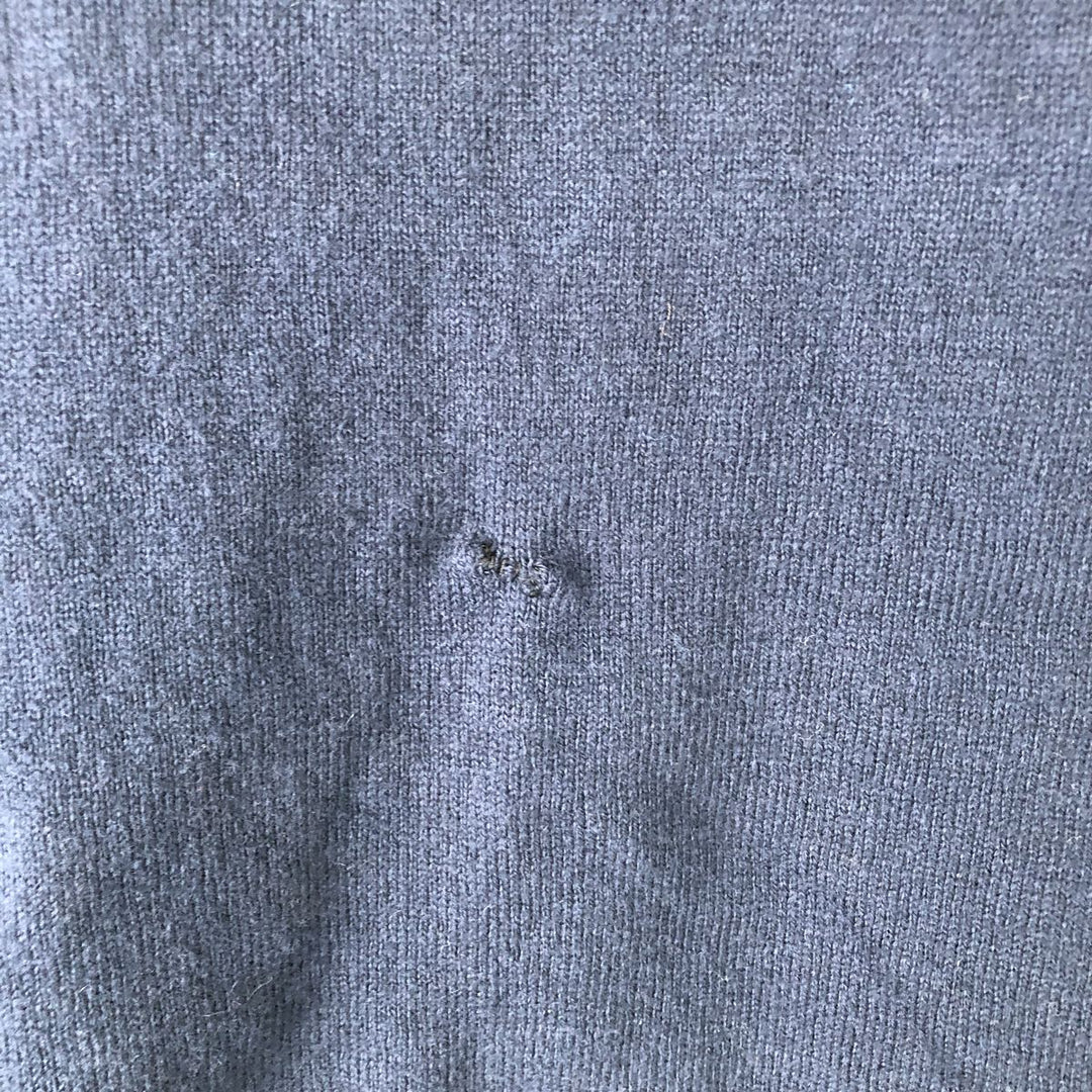 Vintage LL Bean Cashmere Blend Cotton Knit Full-Zip Sweater from the 90s-00s, Men's Size Medium cotton navy blue type Vintage Second Hand