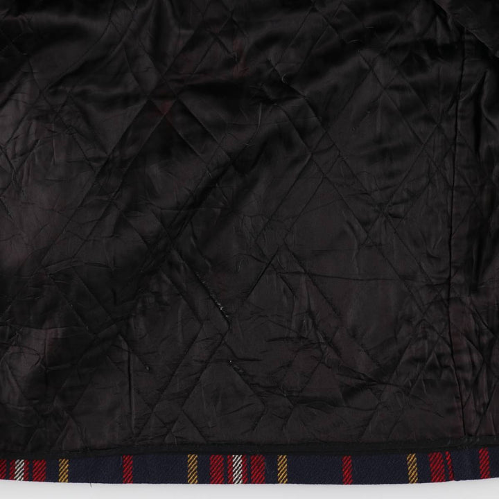 Vintage 1960'S Pendleton Check Pattern Wool Half Coat, Men's Size L wool navy blue type Vintage Second Hand