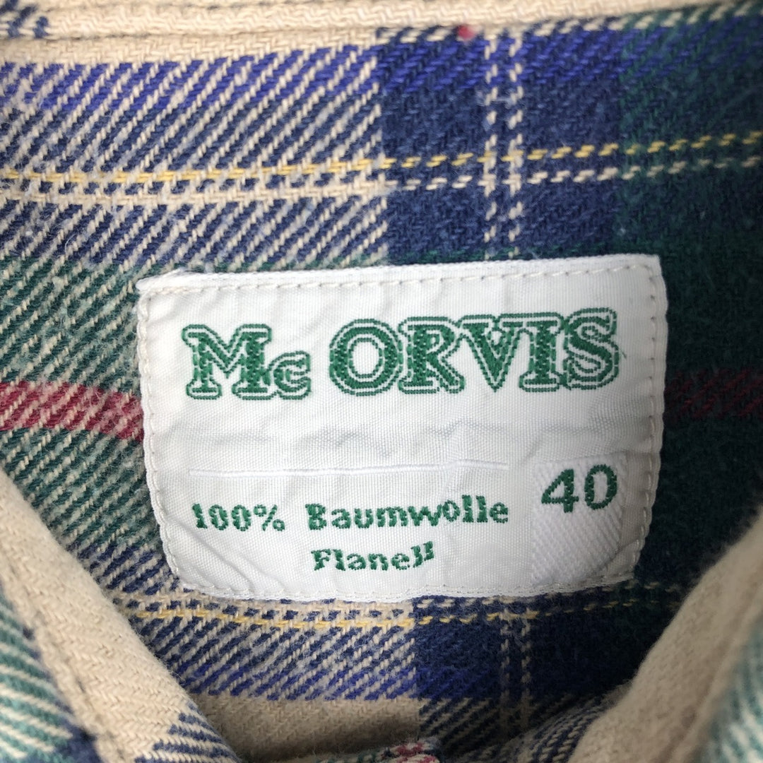 Me ORVIS Long-Sleeve Flannel Check Shirt, Men's Size M (approx.) cotton multicolor Vintage Second Hand