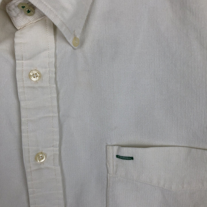 Tommy Hilfiger long-sleeved button-down corduroy shirt, men's size XL cotton white type Vintage Second Hand
