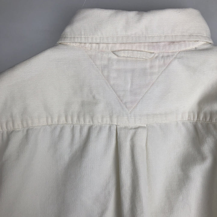 Tommy Hilfiger long-sleeved button-down corduroy shirt, men's size XL cotton white type Vintage Second Hand
