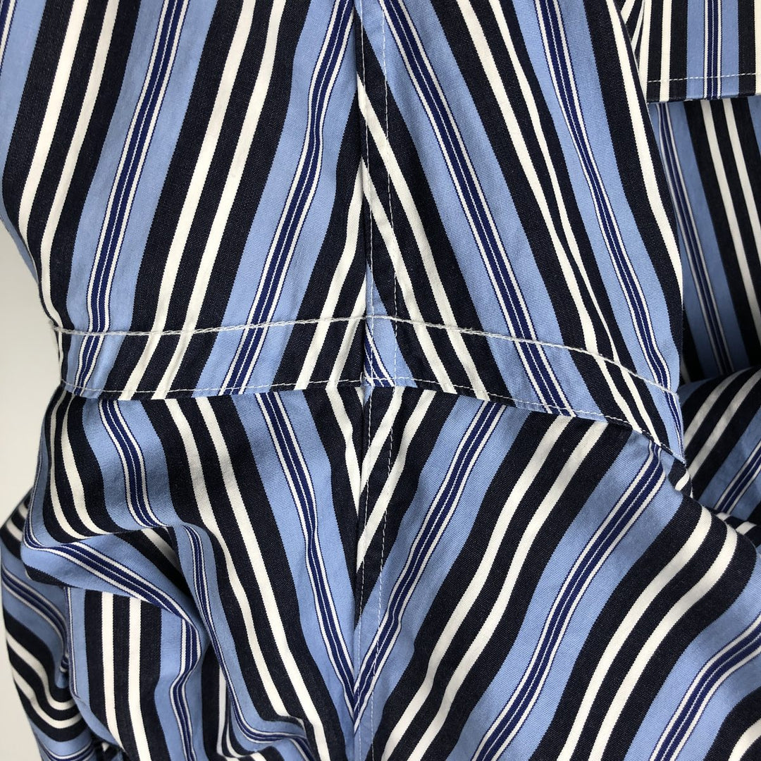 Ralph Lauren POLO by Ralph Lauren REGENT CLASSIC FIT Wide Collar Long Sleeve Cotton Stripe Shirt, Men's Size L (approx.) cotton Blue type light blue Vintage Second Hand