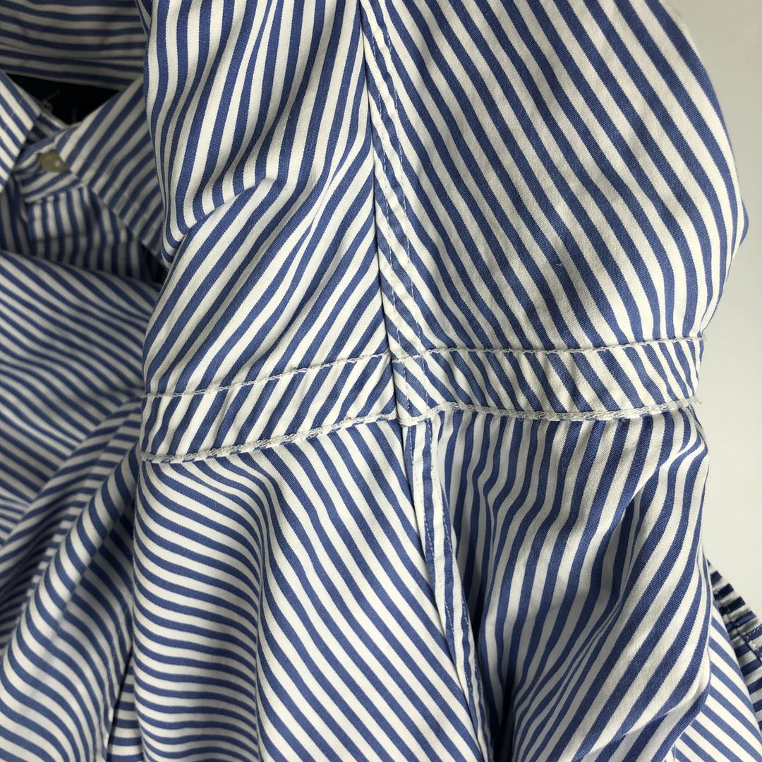 Ralph Lauren Classic Fit Long Sleeve Button Down Striped Shirt, Men's M cotton Blue type light blue Vintage Second Hand