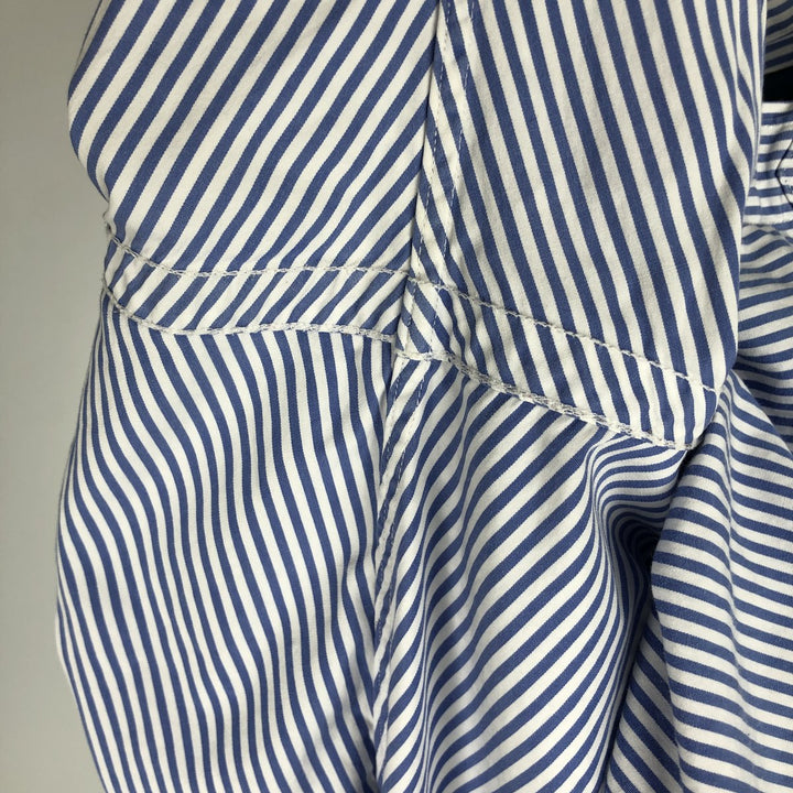 Ralph Lauren Classic Fit Long Sleeve Button Down Striped Shirt, Men's M cotton Blue type light blue Vintage Second Hand