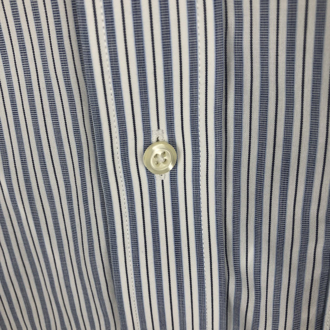 Brooks Brothers Est. 1818 Men's Long Sleeve Striped Shirt, Size L Supima Cotton white type Vintage Second Hand