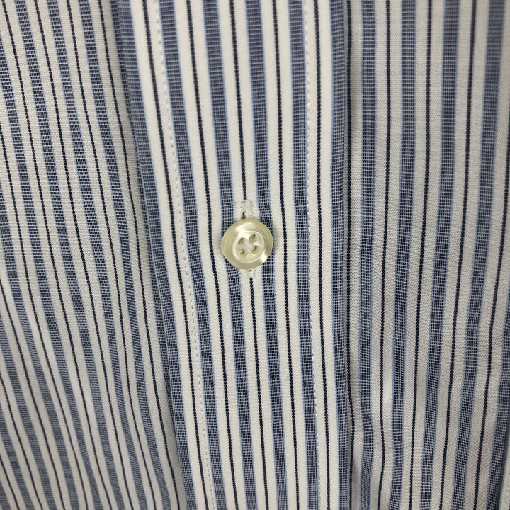 Brooks Brothers Est. 1818 Men's Long Sleeve Striped Shirt, Size L Supima Cotton white type Vintage Second Hand