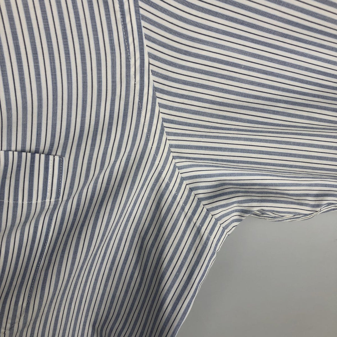 Brooks Brothers Est. 1818 Men's Long Sleeve Striped Shirt, Size L Supima Cotton white type Vintage Second Hand