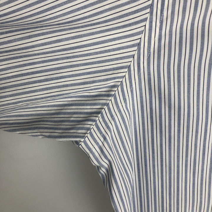 Brooks Brothers Est. 1818 Men's Long Sleeve Striped Shirt, Size L Supima Cotton white type Vintage Second Hand