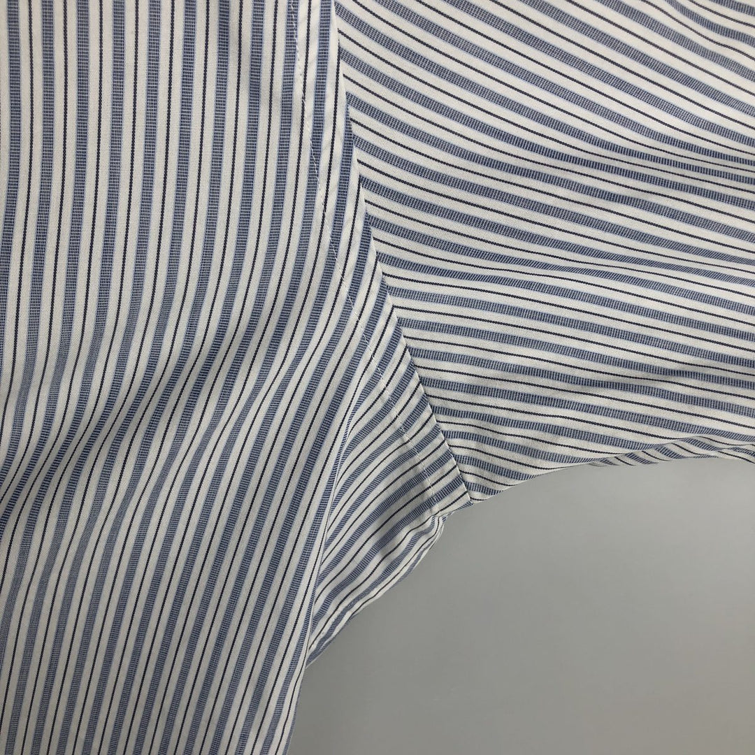 Brooks Brothers Est. 1818 Men's Long Sleeve Striped Shirt, Size L Supima Cotton white type Vintage Second Hand