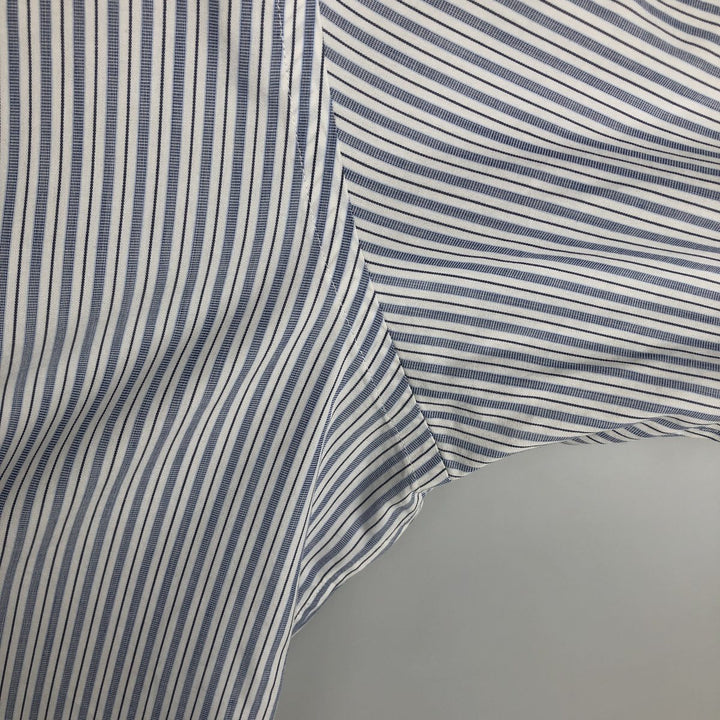 Brooks Brothers Est. 1818 Men's Long Sleeve Striped Shirt, Size L Supima Cotton white type Vintage Second Hand