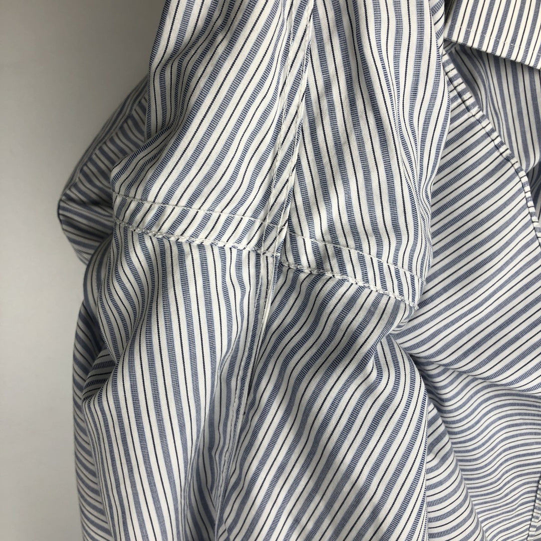 Brooks Brothers Est. 1818 Men's Long Sleeve Striped Shirt, Size L Supima Cotton white type Vintage Second Hand
