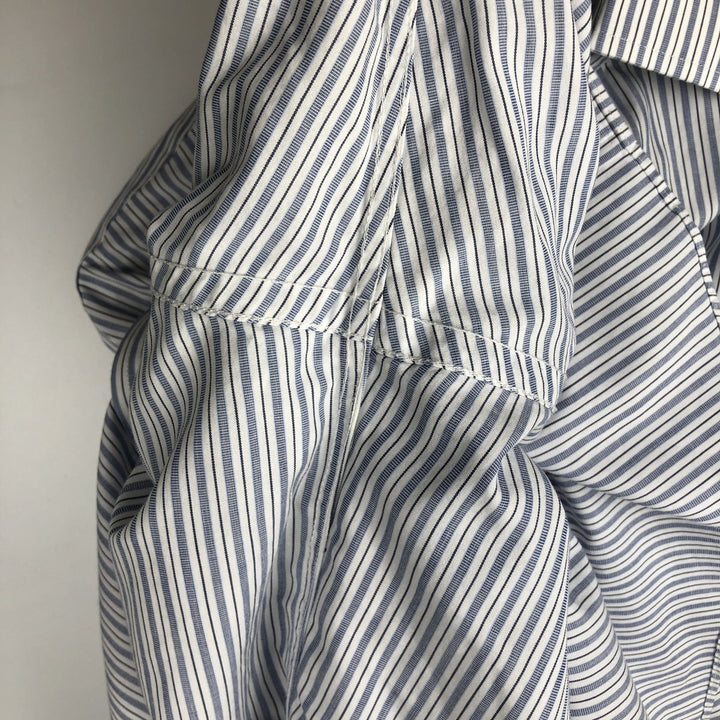 Brooks Brothers Est. 1818 Men's Long Sleeve Striped Shirt, Size L Supima Cotton white type Vintage Second Hand