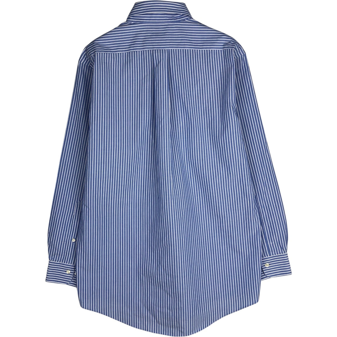 Brooks Brothers 346 Long Sleeve Button-Down Striped Shirt, Men's Size M cotton Blue type light blue Vintage Second Hand