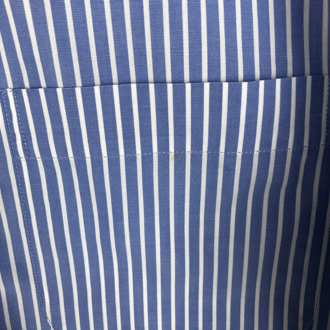 Brooks Brothers 346 Long Sleeve Button-Down Striped Shirt, Men's Size M cotton Blue type light blue Vintage Second Hand