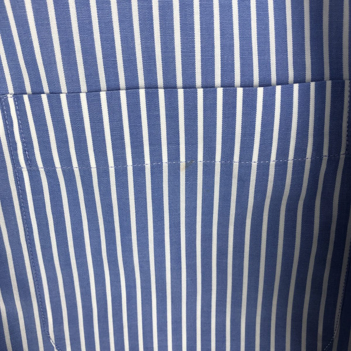 Brooks Brothers 346 Long Sleeve Button-Down Striped Shirt, Men's Size M cotton Blue type light blue Vintage Second Hand