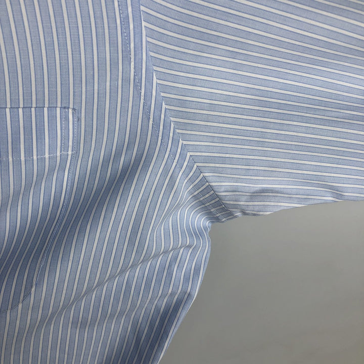 Brooks Brothers Est.1818 Regular Collar Long Sleeve Cotton Stripe Shirt, Men's Size L (approx.) cotton Blue type light blue Vintage Second Hand
