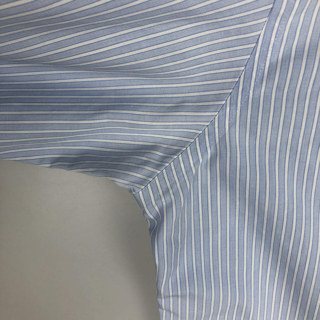 Brooks Brothers Est.1818 Regular Collar Long Sleeve Cotton Stripe Shirt, Men's Size L (approx.) cotton Blue type light blue Vintage Second Hand
