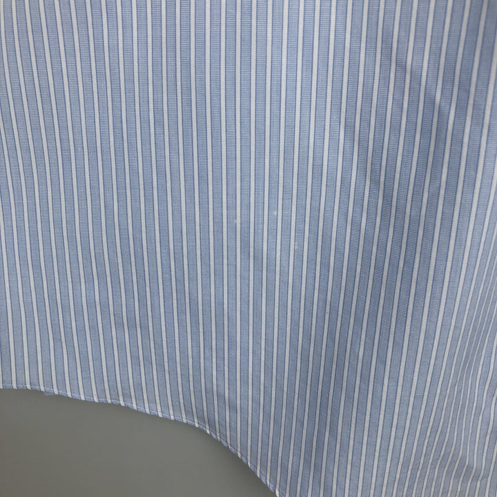 Brooks Brothers Est.1818 Regular Collar Long Sleeve Cotton Stripe Shirt, Men's Size L (approx.) cotton Blue type light blue Vintage Second Hand