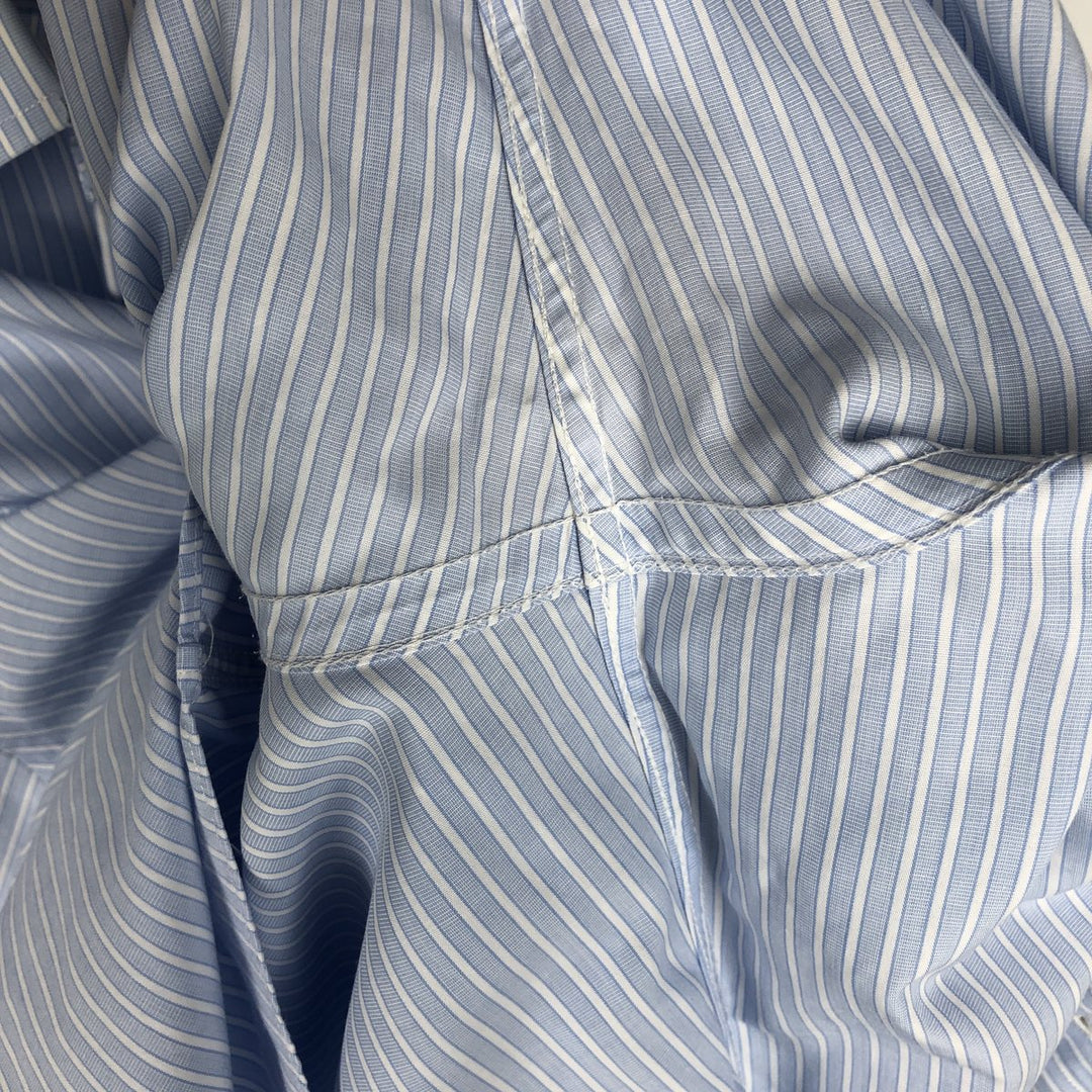 Brooks Brothers Est.1818 Regular Collar Long Sleeve Cotton Stripe Shirt, Men's Size L (approx.) cotton Blue type light blue Vintage Second Hand