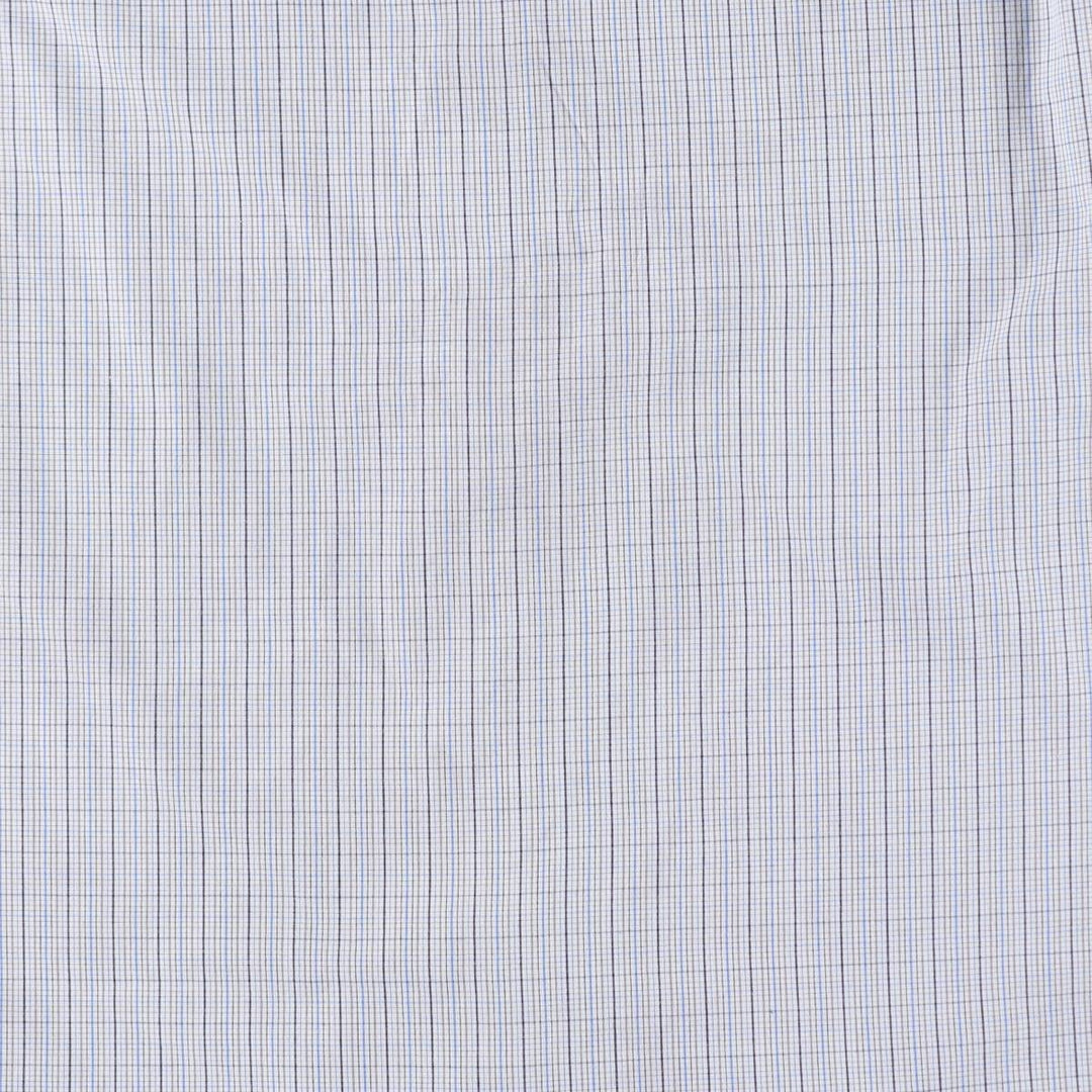 Burberry's hidden button-down long-sleeve button-down check shirt, made in the USA, men's size M. cotton blue type Vintage Second Hand