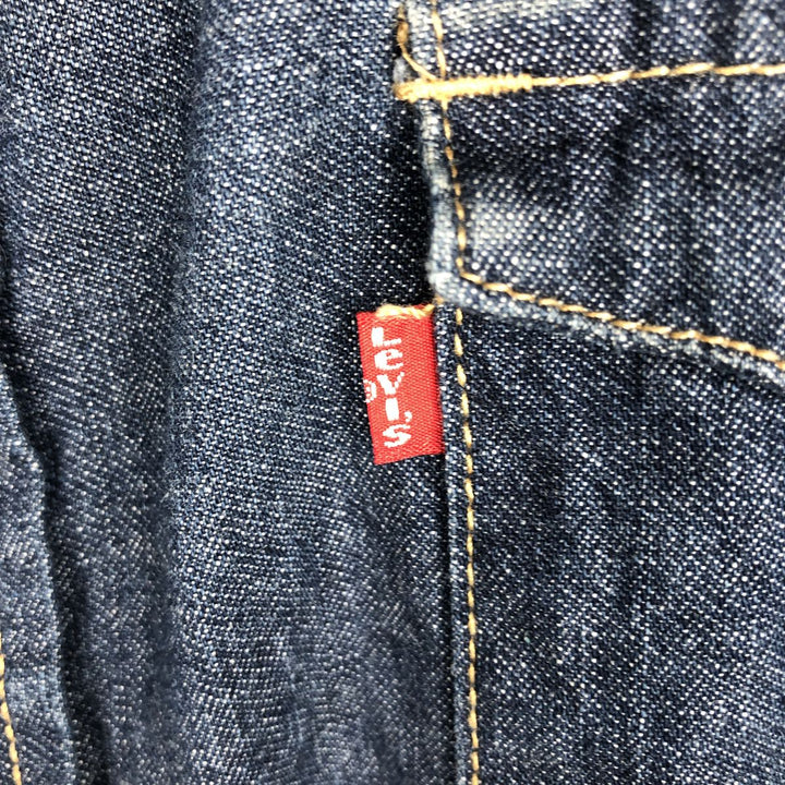 Levi's Regular Fit Long-Sleeve Denim Western Shirt, Men's Size M (approx.) cotton blue type Vintage Second Hand