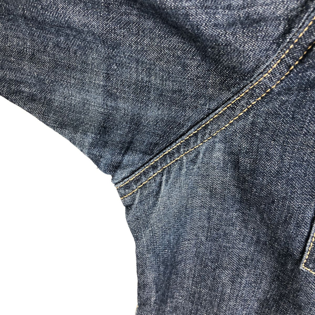 Levi's Regular Fit Long-Sleeve Denim Western Shirt, Men's Size M (approx.) cotton blue type Vintage Second Hand