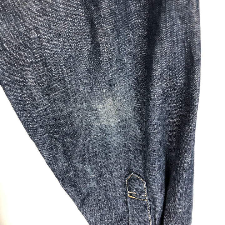 Levi's Regular Fit Long-Sleeve Denim Western Shirt, Men's Size M (approx.) cotton blue type Vintage Second Hand