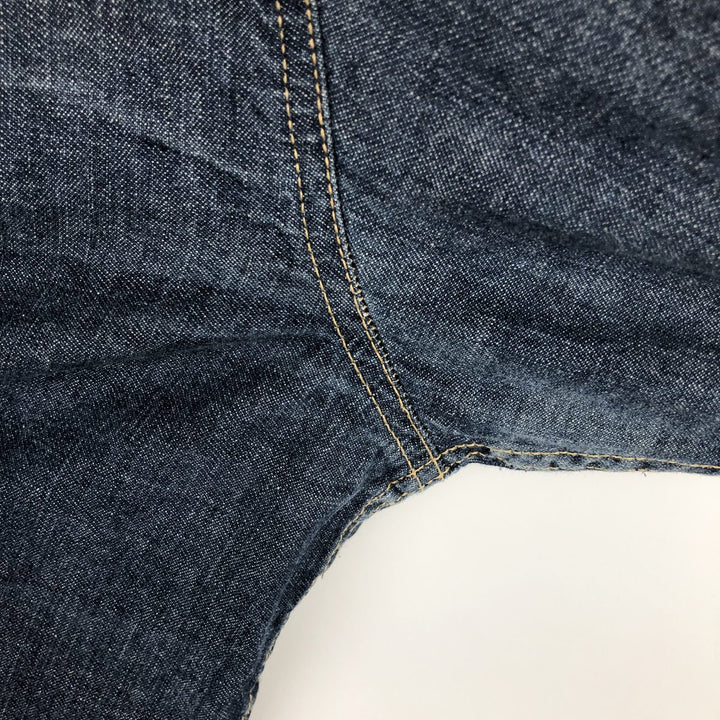 Levi's Regular Fit Long-Sleeve Denim Western Shirt, Men's Size M (approx.) cotton blue type Vintage Second Hand