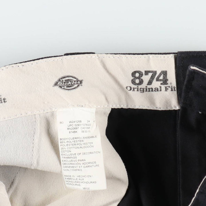 Dickies 874 Original Fit Work Pants for Men, W36 polyester black type Vintage Second Hand