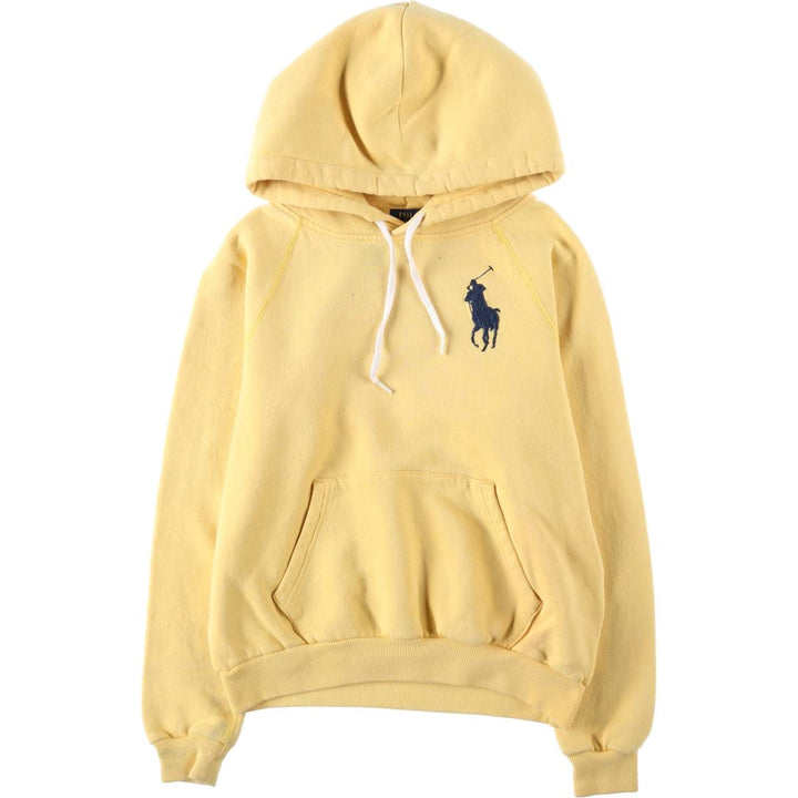 Ralph Lauren POLO RALPH LAUREN Big Pony Sweatshirt Pullover Hoodie, Women's Size M (approx.) cotton yellow type Vintage Second Hand
