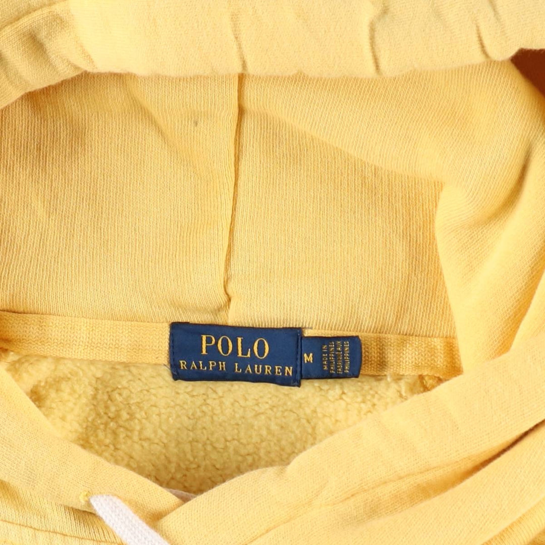 Ralph Lauren POLO RALPH LAUREN Big Pony Sweatshirt Pullover Hoodie, Women's Size M (approx.) cotton yellow type Vintage Second Hand