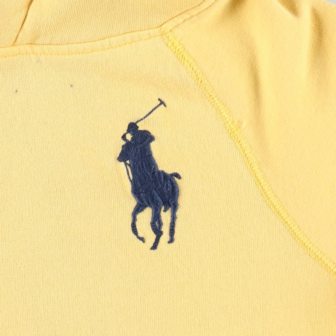 Ralph Lauren POLO RALPH LAUREN Big Pony Sweatshirt Pullover Hoodie, Women's Size M (approx.) cotton yellow type Vintage Second Hand