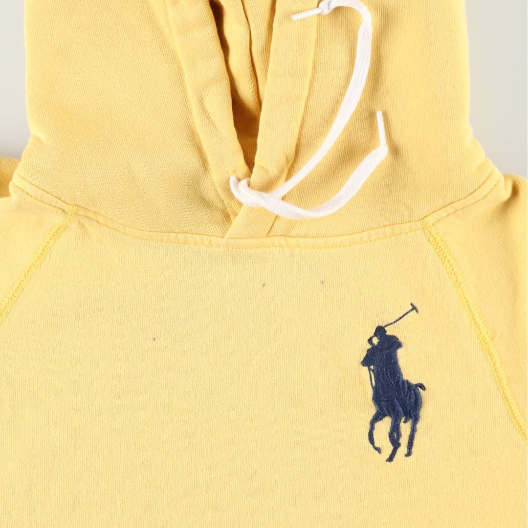 Ralph Lauren POLO RALPH LAUREN Big Pony Sweatshirt Pullover Hoodie, Women's Size M (approx.) cotton yellow type Vintage Second Hand