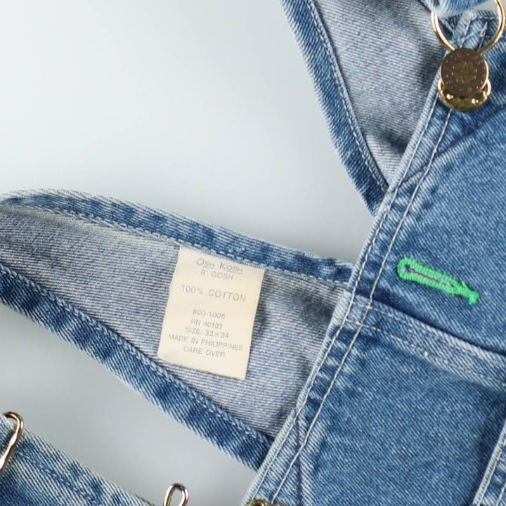 Osh Kosh Men's Denim Overalls, Size W34 cotton blue type Vintage Second Hand