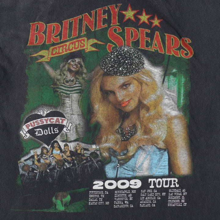 2000'S Britney Spears Band T-shirt (Women's size S) unclear Charcoal Vintage Second Hand
