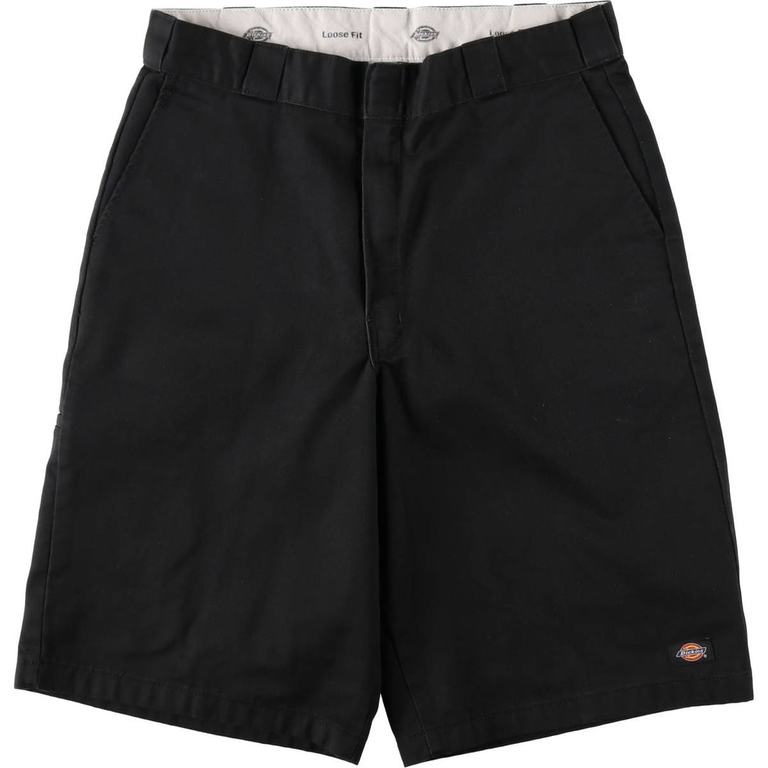 Dickies Work Shorts, Half Pants, Men's, W33 equivalent polyester black type Vintage Second Hand