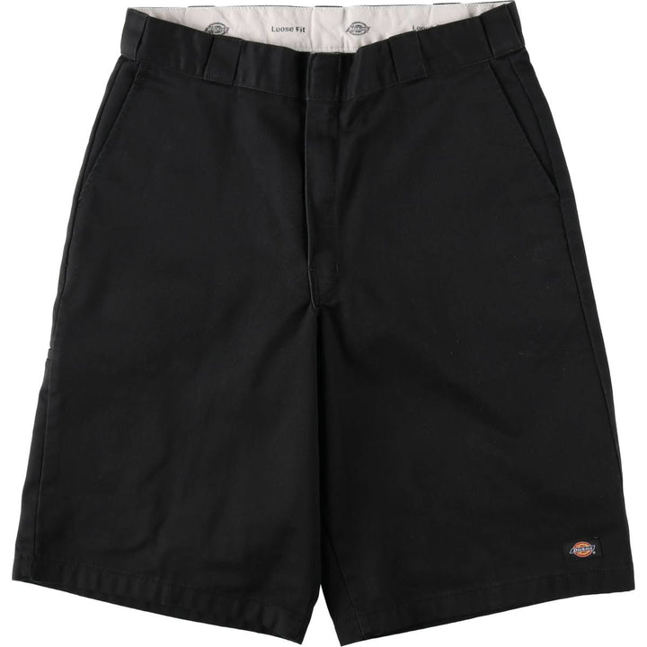 Dickies Work Shorts, Half Pants, Men's, W33 equivalent polyester black type Vintage Second Hand