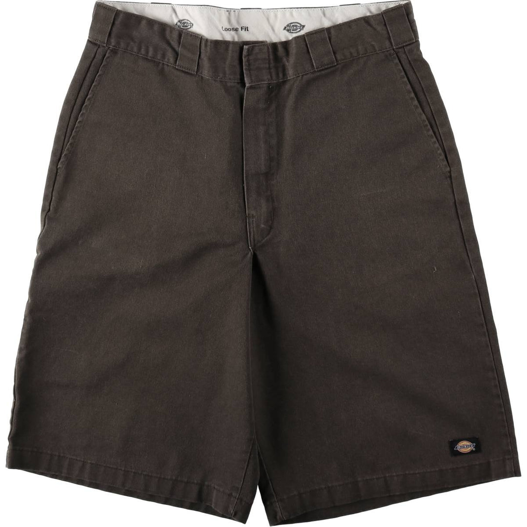 Dickies Loose Fit Work Shorts, Half Pants, Men's, W34 equivalent polyester brown type Vintage Second Hand