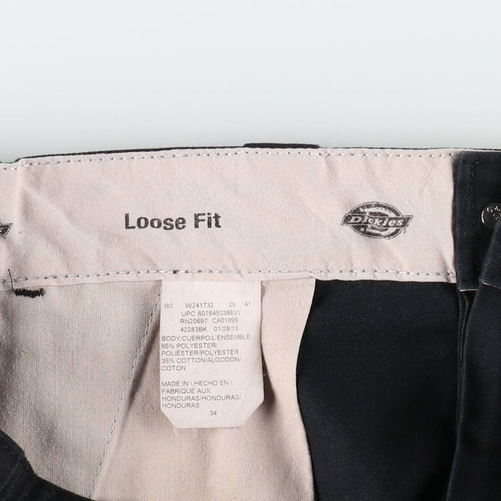 Dickies Loose Fit Work Shorts, Half Pants, Men's, W34 equivalent polyester black type Vintage Second Hand